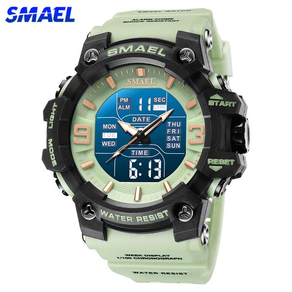Armbanduhren SAMEL Sport Style Herren Digitaluhr Shock Militäruhren Dual Display Wasserdicht Army Time Quarz Armbanduhr Herren Sportuhr 230412