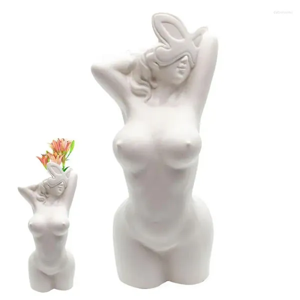 Vasen Dame Körper Vase Frauen Form Boho Dekorative Harz Skulptur Frau Für Home Kunst Blumentopf Herzstück Tischplatte