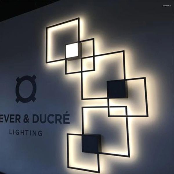 Wandleuchte DIY LED für Zuhause Wohnzimmer Schlafzimmer Dekoration 20W 24W Schwarz Weiß Aufbauleuchten Moderne Wandlampen
