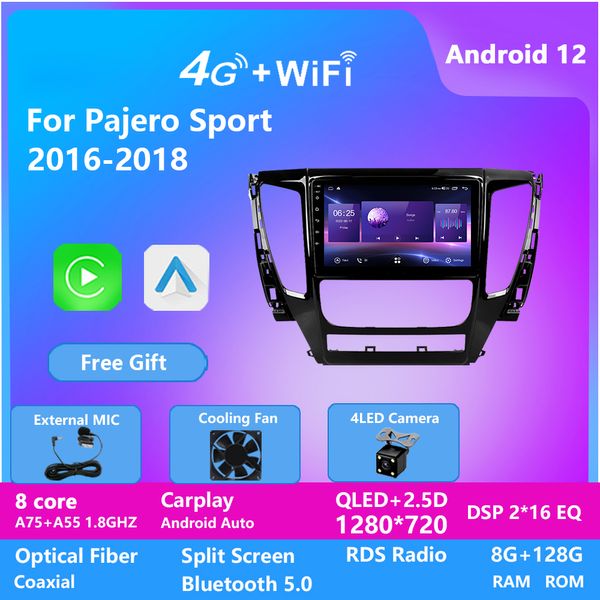 Videam Player Car DVD для Mitsubishi Pajero Sport 2016-2018 Радио с Wi-Fi Bluetooth Playstore IPS Screen