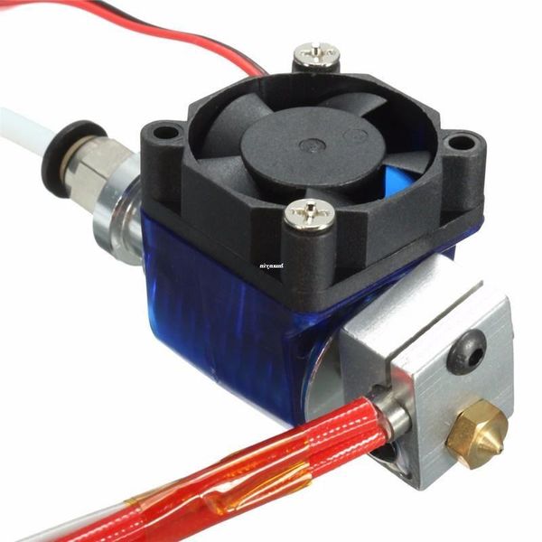 Freeshipping DIY V6 J-Kopf Hotend für 175mm Filament Ganzmetall-Extruder mit Kühlventilator für Makerbot Reprap 3D-Drucker-Zubehör Otjtx