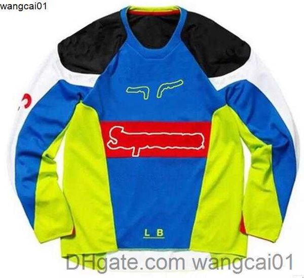 Camisetas masculinas 2021 Spring e Autumn Tide Brand Forest Road Road Cross-Country Downhill Jersey Jersey Polyster Srying Jersey Car Street, correndo rapidamente