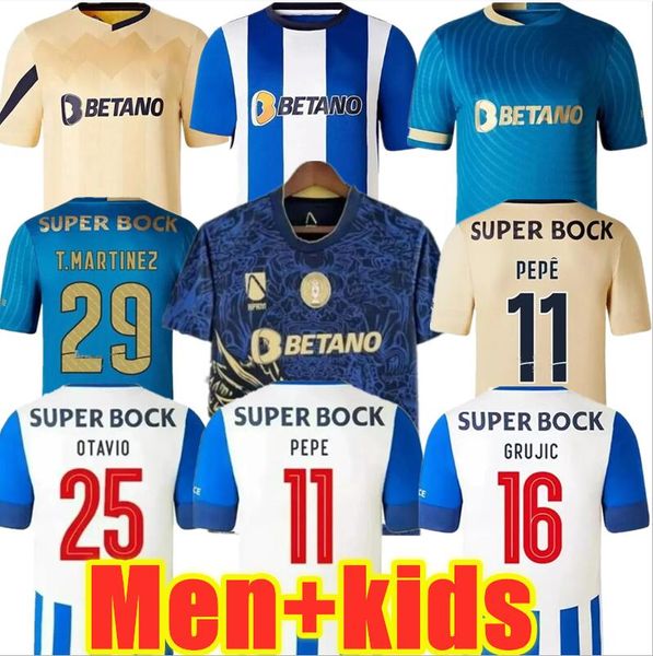 23 24 FC PoRTos Maglie da calcio Versione giocatore Allenamento 2023 2024 Casa lontano Giallo 130 anni Anniversario CAMPEOES PEPE MEHDI LUIS DIAZ Maglie da calcio per uomo Kit per bambini S-XL