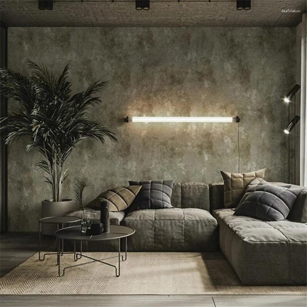 Wallpapers Retro Industrial Style American Matte Cement Gray Pure Pigment Color Wallpaper Living Room Restaurant Bar Background Wall Paper