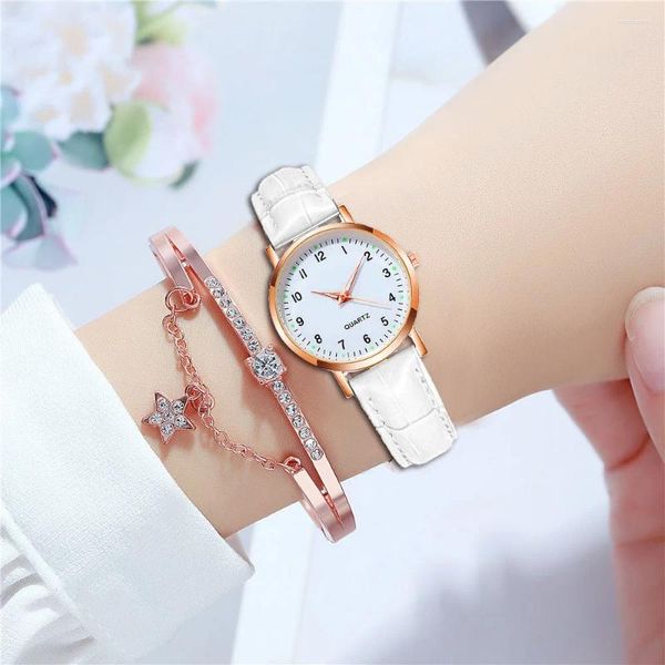 Armbanduhren Mode Damen Leuchtende Uhr Armband Ins Einfache Casual College Kleine Frische Weibliche Frauen Quarzuhr