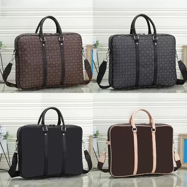 Designer de luxo homens mulheres laptop sacos de negócios bolsas de mão de malha maletas de couro genuíno bolsas de documentos saco de computador duffle sacos de viagem bolsas carteiras