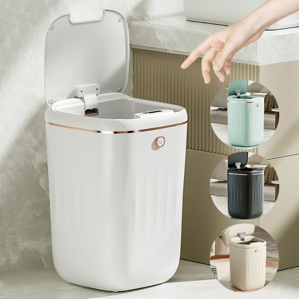 Waste Bins 20/24L intelligenter Mülleimer automatisch wasserdichter elektrischer Großraumabfall Küche Badezimmer automatischer Sensor Mülleimer 230412