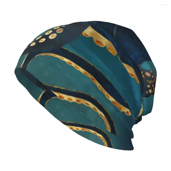 Berets Metallic Octopus IV Strickmütze Sonne für Kinder UV-Schutz Solar Strandausflug Hüte Mann Damen