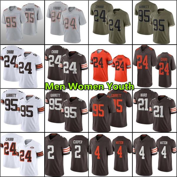 Joe Flacco Nick Chubb Myles Garrett Camisa de futebol Deshaun Watson Amari Cooper Owusu-Koramoah Denzel Ward Dustin Hopkins Elijah Moore Dorian Thompson-Robinson