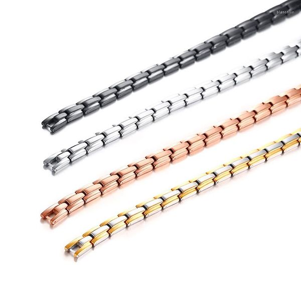 Ketten Unisex 50cm Große Halskette Für Männer Frauen Männlich Weiblich Hohe Qualität Schwarz Silber Farbe Edelstahl Gesunde Magnetische Steinkette