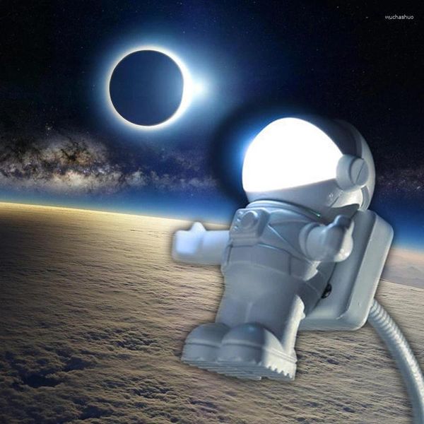 Masa lambaları Led astronot gece ışık usb masa lambası esnek gece lambası 5v okuma uzay adamı Dizüstü bilgisayar için dekorasyon