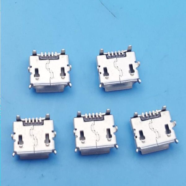 200 unidades micro USB tipo B fêmea 5 pinos soquete reverso PCB conectores de solda Ijejm