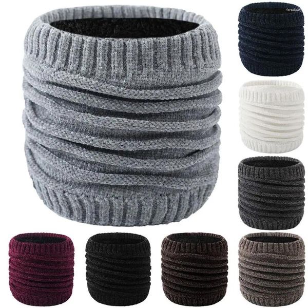 Lenços de lã de malha capa diária manter quente cor sólida colar à prova de frio meia máscara inverno acampamento