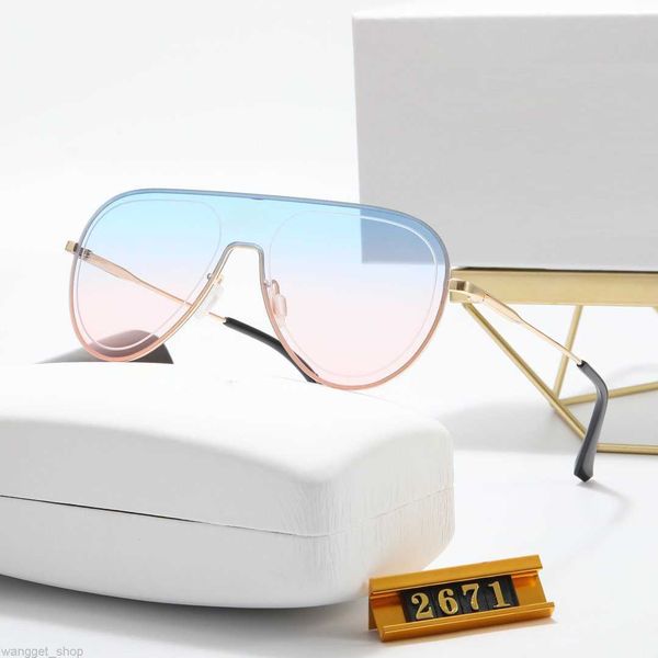 Neue Luxus-Sonnenbrille Herren Mode Sonnenbrille Designer Frau Trend Farbe Kröte Spiegel Polaroid Linse UV400 Sportbrillen Brillengestell Retro Glas