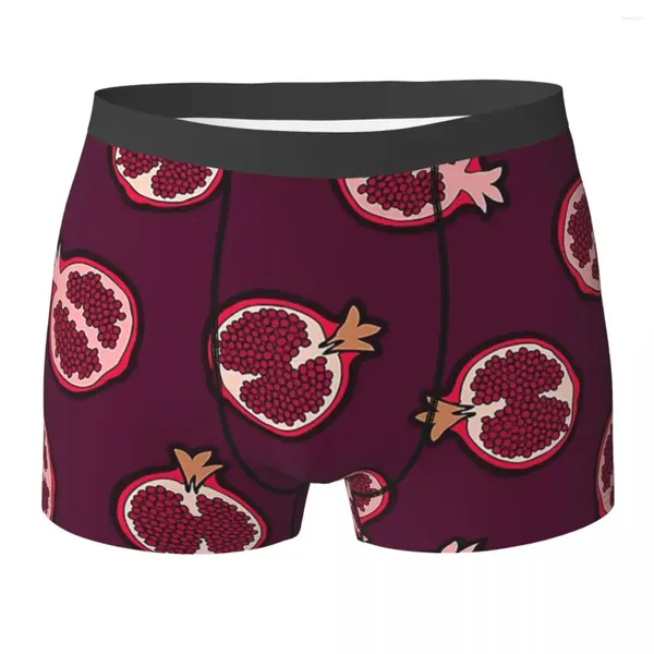 Unterhosen Boxershorts Granatapfelmuster Höschen Männliche Belüftungsunterwäsche für Homme Mann Freund Geschenk