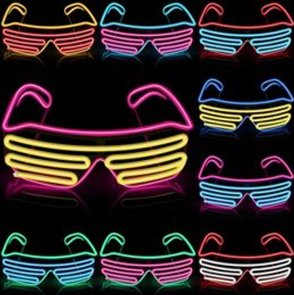 Светящиеся очки LED Gafas, светящиеся неоновые рождественские светящиеся солнцезащитные очки, мигающий свет, стекло для вечеринок, реквизит, костюмы, новинка