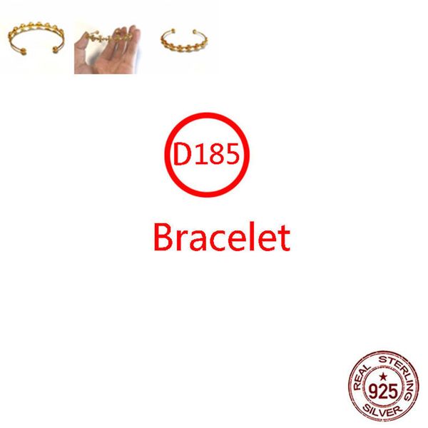 D185 S925 Bracciale in argento sterling Lettera di moda Personalizzato Retro placcato oro Croce Fiore Coppia Punk Hip Hop Gioielli Stile Amante Regalo