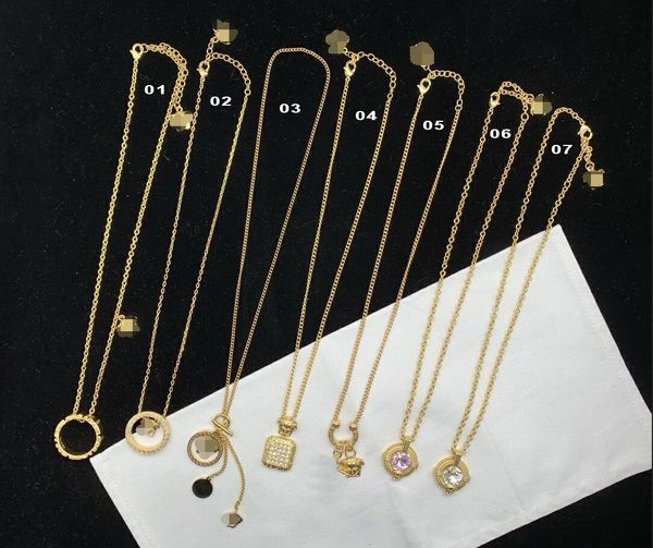 Colares de moda de marca de luxo Medusa Head Pingente 18K Gold Banshee Retrato Cadeia de pescoço Classic Style 2023 Novos modelos Mulheres Jóias Presente MN11-30