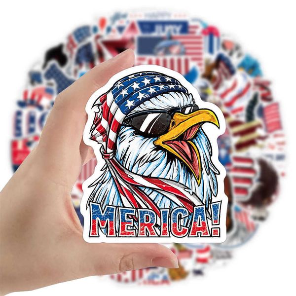 NOVYTY ITENS 103050PCS American Flag Independence Dia Cool Stickers Laptop Guitar Luggage Phone Principal de graffiti Decal