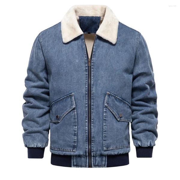 Мужские куртки, осень-зима 2023, джинсовая куртка европейского размера, повседневное качественное потертое пальто, модный мужской большой топ, Ropa De Hombre