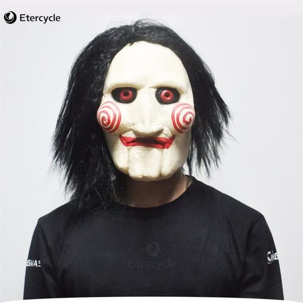 Scary Saw Masken Horrorfilm Cosplay Requisiten Erwachsene Latex Puzzle Maske Party Kostüm T200116282T