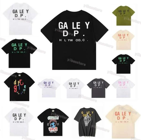 Galerias Tee Depts Camisetas Mens Designer Moda Mangas Curtas Algodão Tees Letras Imprimir High Street S Mulheres Lazer Unisex Tops Tamanho S-XL h6i