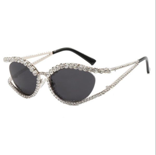 Mode Luxus Kristall Glänzende Sonnenbrille Frauen Sexy Cat Eye Strass Party Elegante Sonnenbrille Weibliche Shades Oculos De Sol