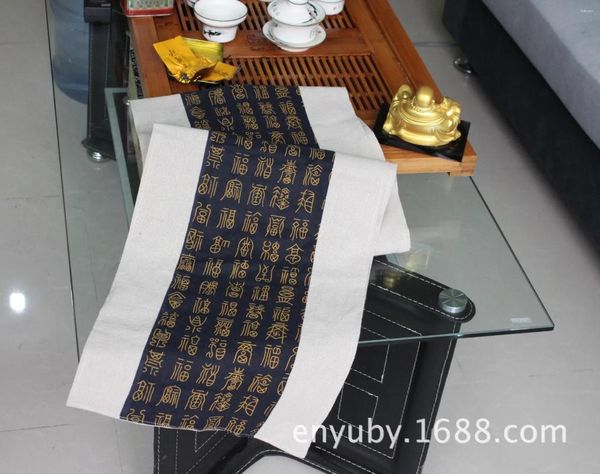 Corredor de mesa estilo chinês buford bandeira cerâmica teahouse dedicado