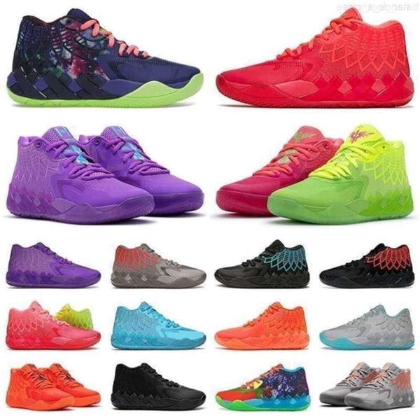 Com caixa tênis de basquete og botas lamelo bola sapatos botas mb01 rick galaxy buzz cidade preto explosão rainha citys rock ridge vermelho mb.0