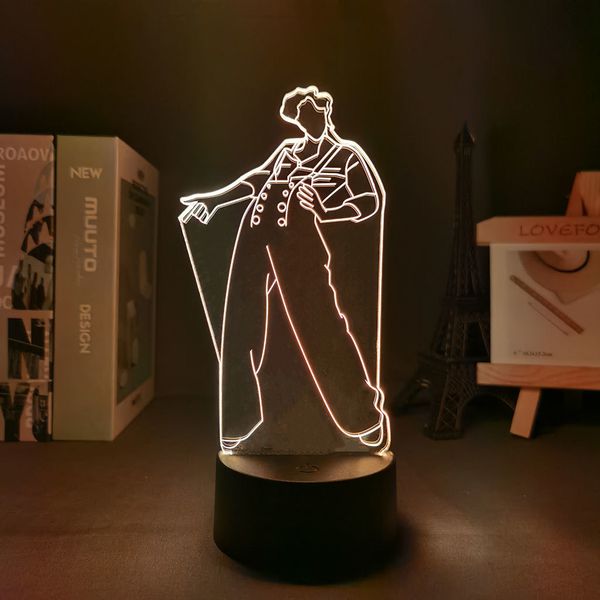 Paralumi Arte Astratta Harry Figura 3D Luce notturna Touch Display in stile di proiezione Adatto per regali Decorazione della stanza dei bambini Lampada da comodino 230411