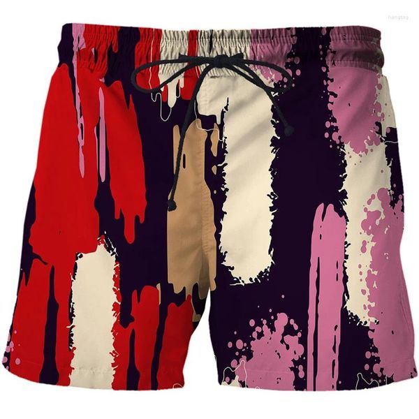 Shorts masculinos graffiti padrão streetwear meninos crianças legal impressão 3d crianças troncos de verão calças casuais confortáveis