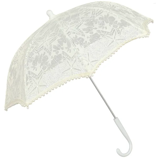 Guarda-chuvas Lace Umbrella Parasol Vintage Wedding Bulk Props Flower Girl Iron Bride Sun