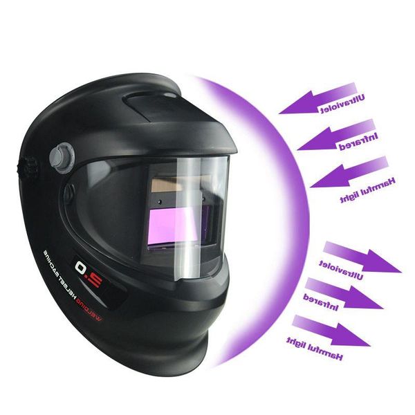 Freeshipping Solar Auto Oscuramento Elettrico Wlding Maschera Casco Saldatore Cap Saldatura Lente Occhi Maschera per Saldatrice e Taglio al Plasma Ltdg