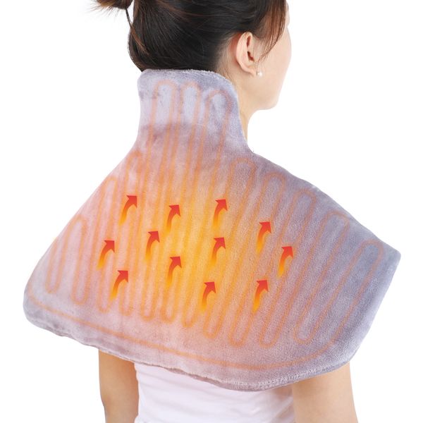 Massageando travesseiros de pescoço almofada de aquecimento elétrico para aliviar as costas Shawl shrap terapia térmica de inverno cobertor térmico 230412