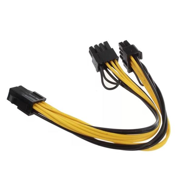10 Stück Modul 6Pin auf Dual PCI-E PCIe 8Pin (6 2Pin) Power Ribbon Kabel 20cm 20cm für Thermaltake Tt 650 W0163 PS Jtjgs