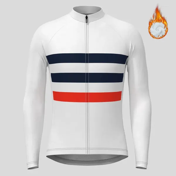 Jaquetas de corrida clássicas homens inverno lã térmica camisa de ciclismo manga longa bicicleta mtb casaco roupas esportivas de estrada