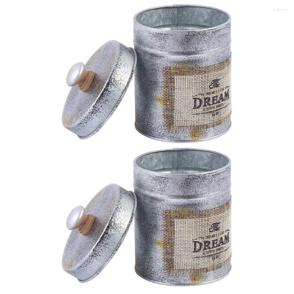 Garrafas de armazenamento contêiner latas de metal lata lata caseira jarros de ferro vintage