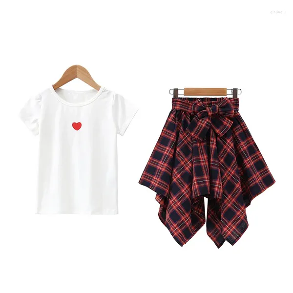 Комплекты одежды Одежда для девочек Летние костюмы Детская юбка из двух предметов Vetement Enfant Fille Conjunto Infantil Menina Распродажа