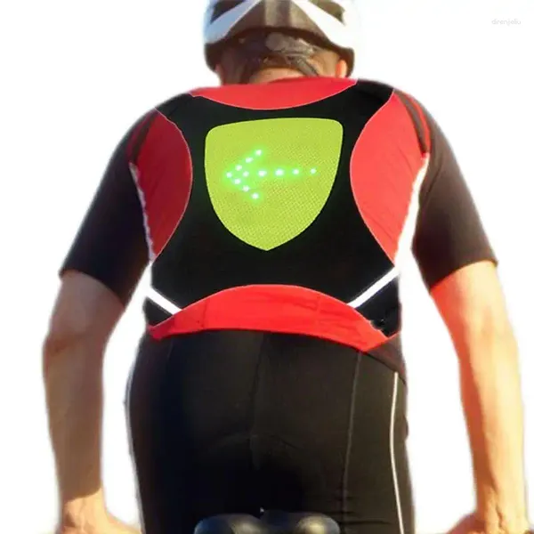 Giacche da caccia Gilet con indicatori di direzione a LED Luce guida da corsa riflettente per jogging universali Ciclismo Notti Sport Sicurezza luminosa