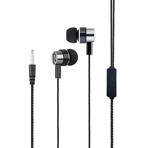 Auricolari cablati da 3,5 mm Universal 3 5mm Inear Auricolare Cuffie auricolari intrecciate Cuffie con microfono Auricolari per Samsung Iphone htc