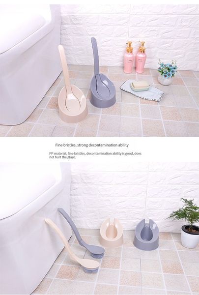 Manuse curvada Pincel para limpeza de escova de limpeza de banheiros Lavagem longa Ferramentas de escova de vaso sanitário