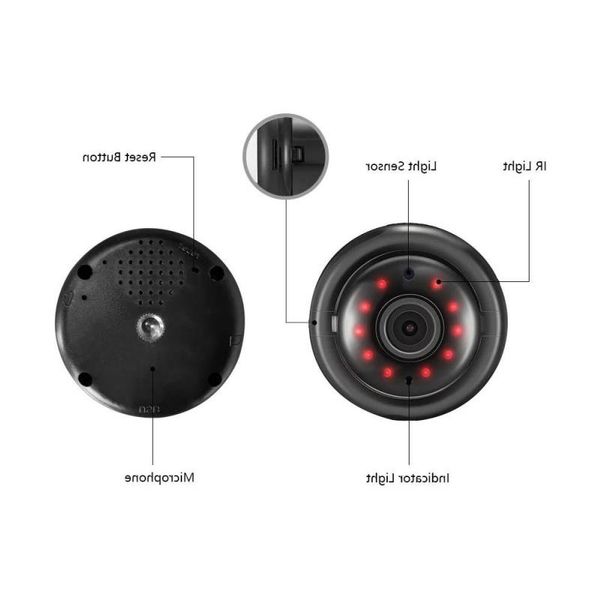 FreeShipping IP-Kamera Mini-WLAN-Kamera mit Infrarot-Nachtsicht 2-Wege-Audio Motion Tracker für Home Security Babyphone Gxftq