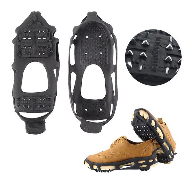 Schnüre Schlingen und Gurtband 1 Paar 24 Zähne Eisgreifer Spikes für Schuhe Outdoor Anti Rutsch Klettern Schnee Spikes Steigeisen Stollen Ketten Krallen Griffe Stiefel Abdeckung 230411 230411