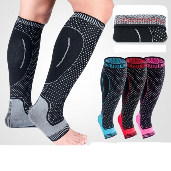 Ginocchiere Moda Manica per gamba Maglieria Traspirante Protezione per compressione del polpaccio Tutore Stretch Supporto sportivo Strumenti per esercizi in palestra per unisex