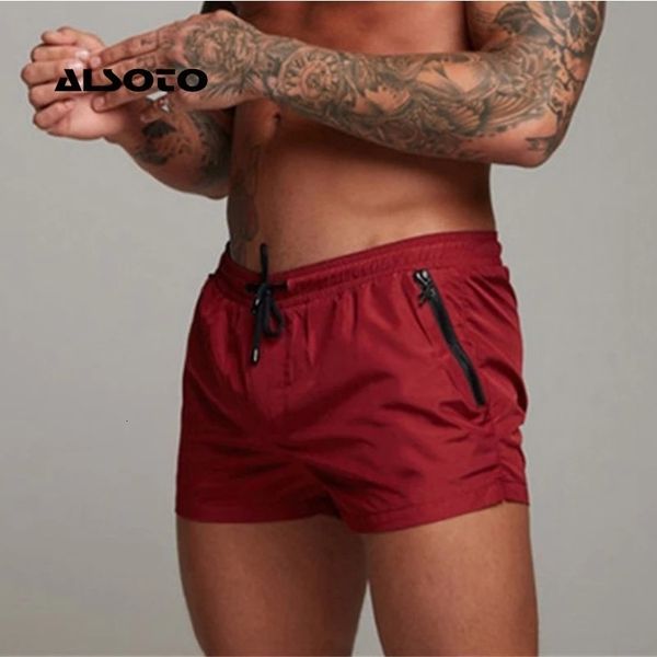 Roupas de banho masculinas massaceiros de banho sexy masculinos de natação shorts de natação homens briefs shorts praia ternos esportivos shorts shorts masculinos de nadar 230412