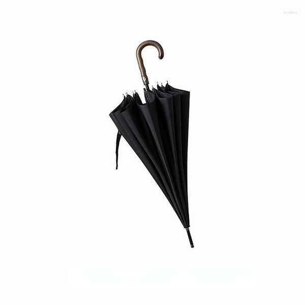 Guarda -chuvas de alta qualidade guarda -chuva chinesa preto alça longa reforçada para parapluie de paraplutas de paraplutas muito grandes Mzy mzy