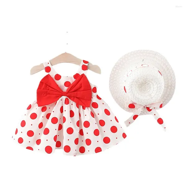 Mädchenkleider Baby Sommerkleid Punktmuster für ärmellose Kinderkleidung im lässigen Stil