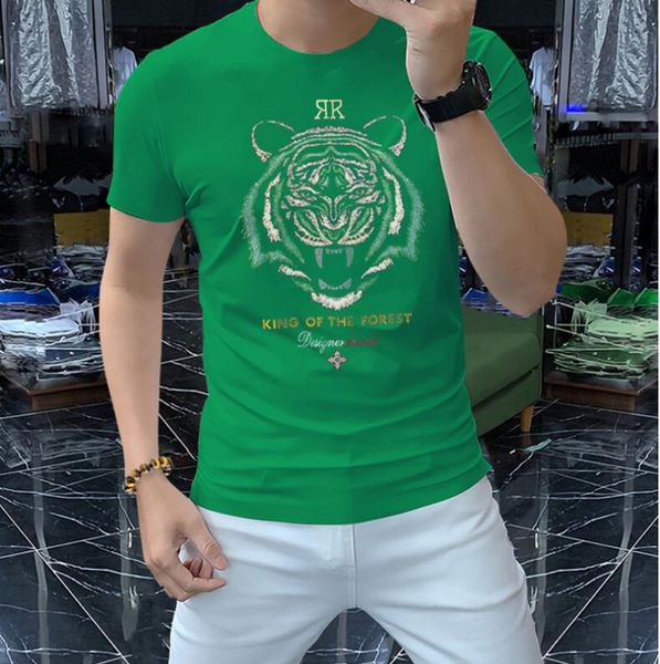 SIB 102 cómoda camiseta de diseñador verano blanco manga corta El rey del bosque tigre hombres camiseta camiseta ropa para hombre