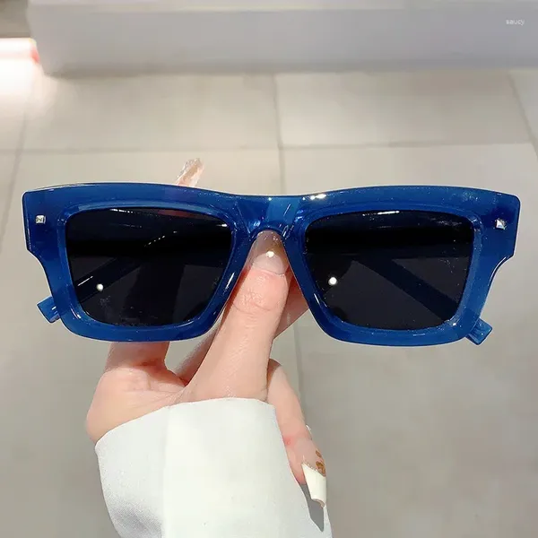 Óculos de sol kammpt vintage quadrado homens 2023 elegante doce cor mulheres tons na moda marca design moda coreano uv400 óculos