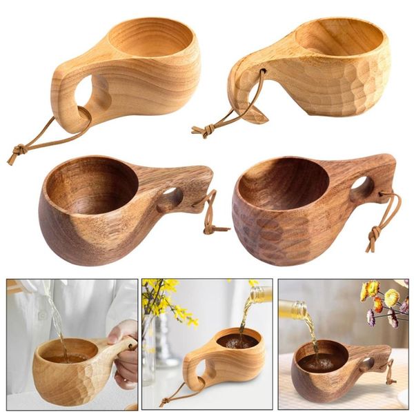 Резиновая деревянная чашка с водой в японском стиле деревянная молочная чашка деревянная чашка для завтрака кружки пивные молоко
